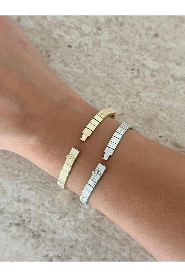 Çelik model gold kelepçe - 2