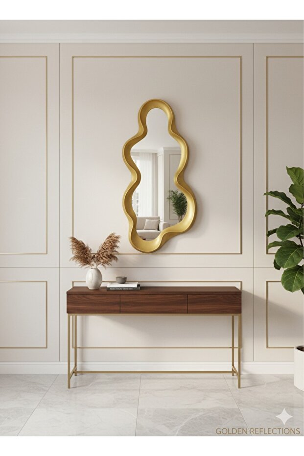 Elegant mirror set with a luxurious frame, adding a touch of sophistication to any space. 100 x 49 cm - 5