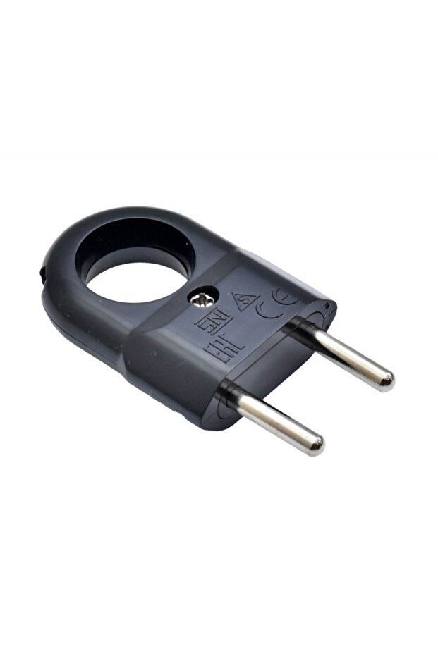 Black Flat Plug with Ring 10A - 2