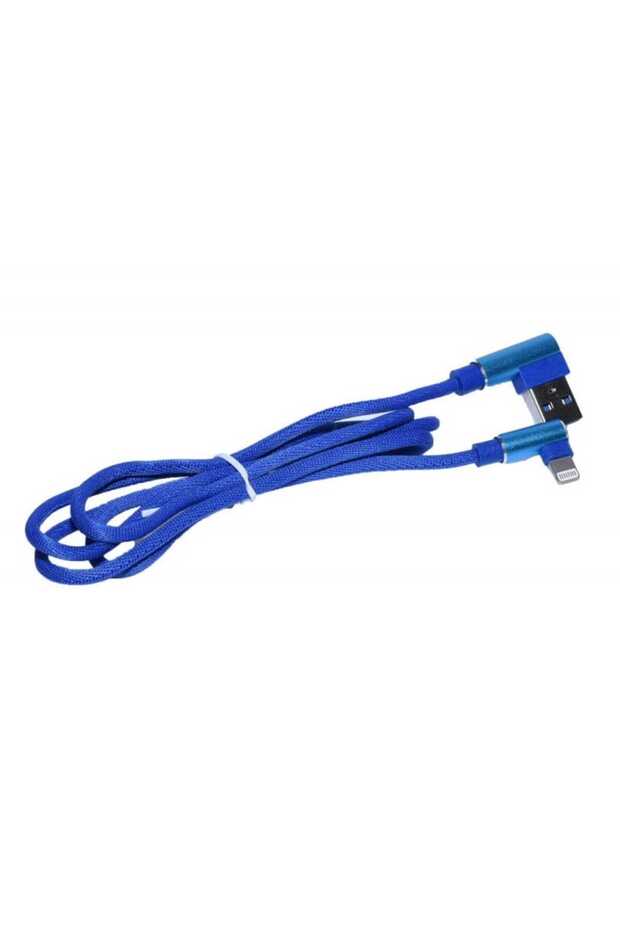 USB Data Cable - iPhone Lighting with 90 angle, Blue, 1m - 2