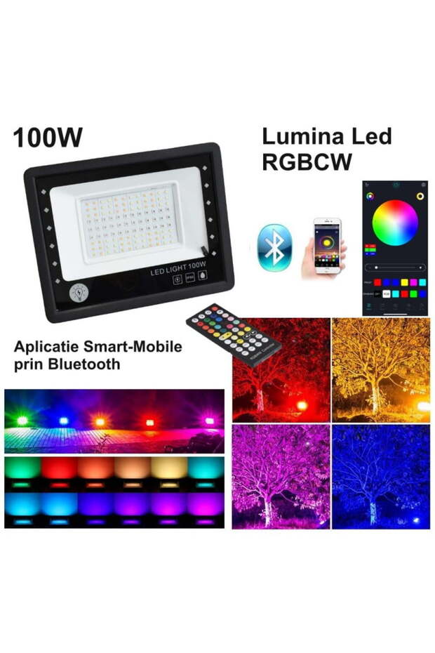 Smart RGBCW Projector 100W with Bluetooth and Remote Control - 9