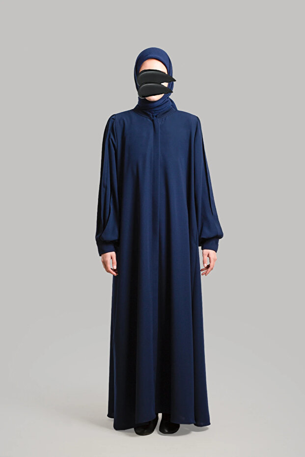 Piliseli Kol Fermuarlı Ferace - Çok Renkli - 1