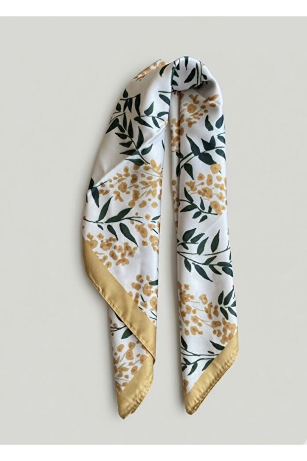 وشاح أصفر منقوش - 1