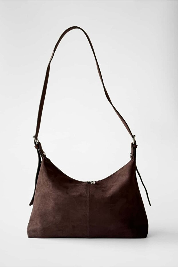 Suede Cushy Crossbody Shoulder Bag