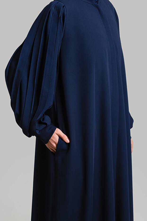 Piliseli Kol Fermuarlı Ferace - Çok Renkli - 6