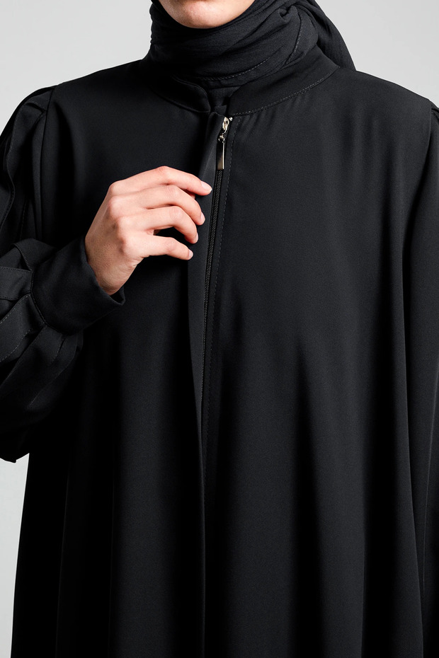 Piliseli Kol Fermuarlı Ferace - 2