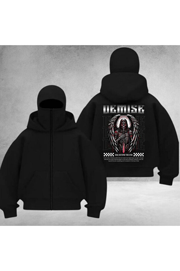 Back Printed Unisex Balaclava Cardigan