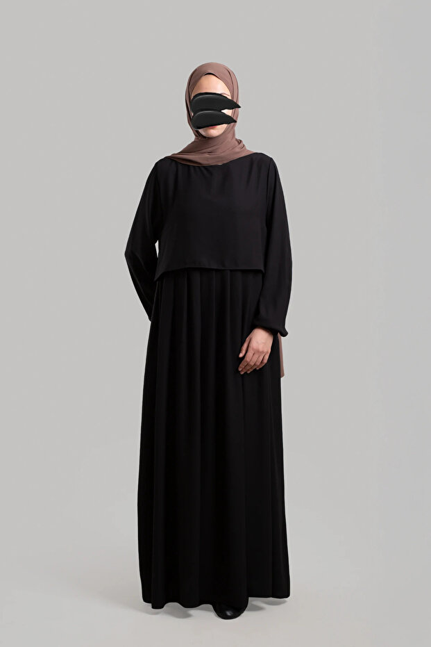 Pileli Ferace - Siyah - 5