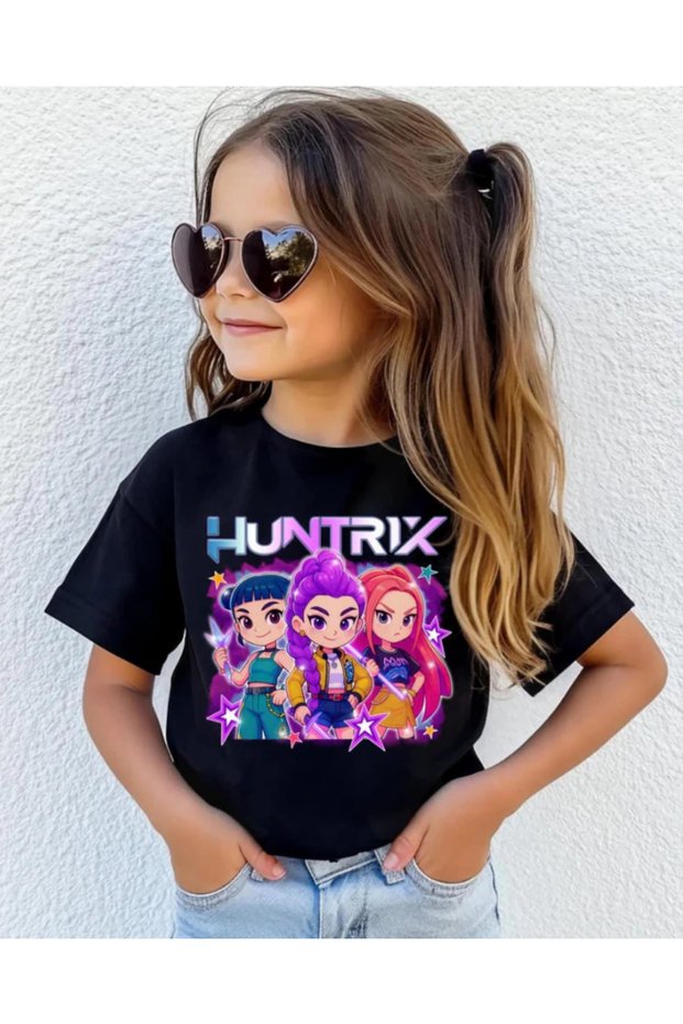 Huntrix printed T-shirt, oversized unisex T-shirt for children / adults (surprise gift)