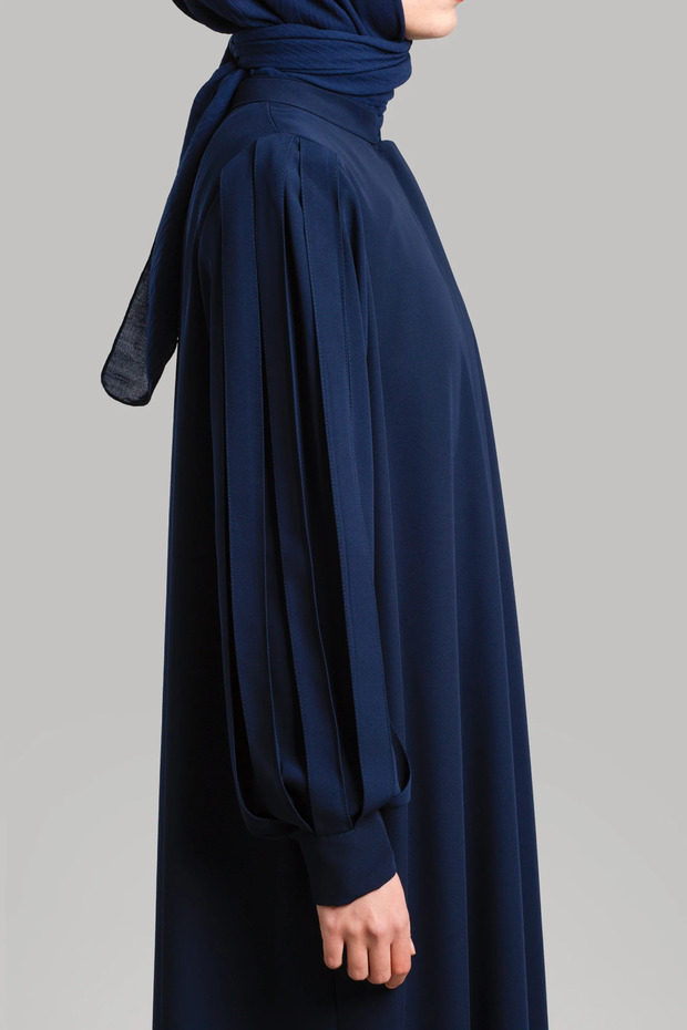 Piliseli Kol Fermuarlı Ferace - Çok Renkli - 7