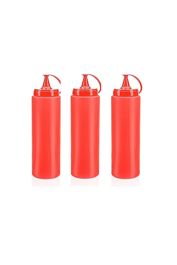 Ketchup Bottle - 1000ml Giant Size Red 3 Pieces