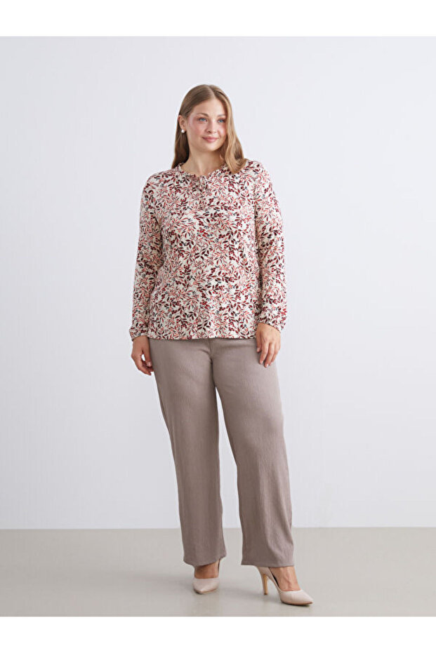 Timeless Clothing & Timeless Choices Women's Textured Pants with Drawstring Waist