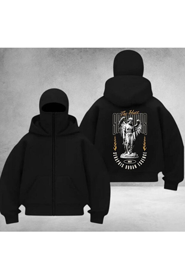 Back Printed Unisex Balaclava Cardigan