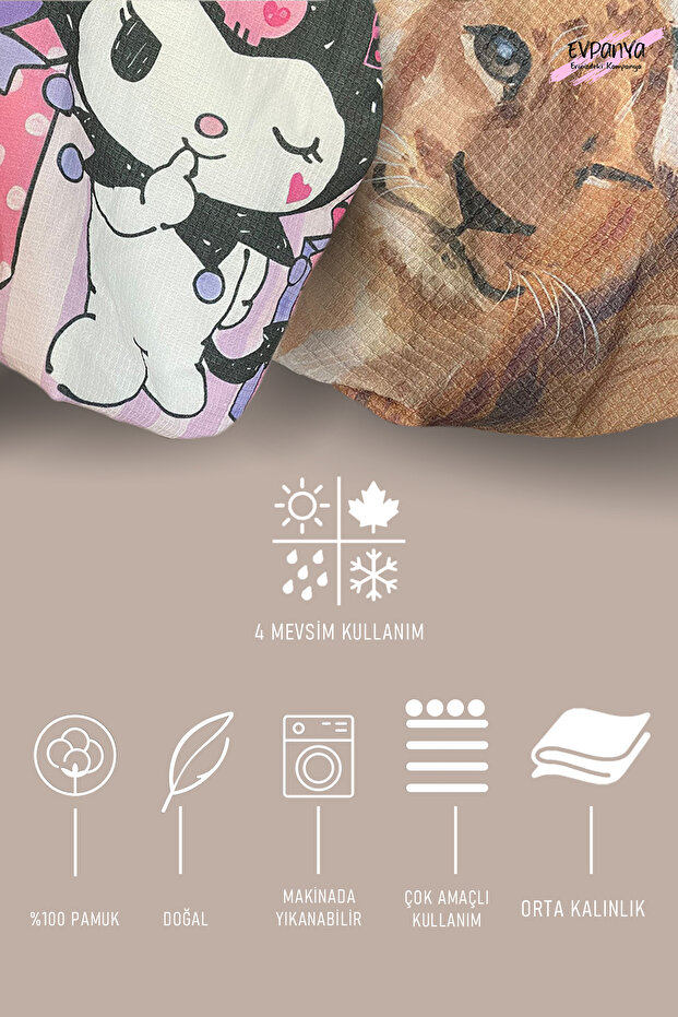 طقم بيكيه فردي بنمط حدودي أزرق حنيني مصنوع من القطن بنسبة 100% - 6