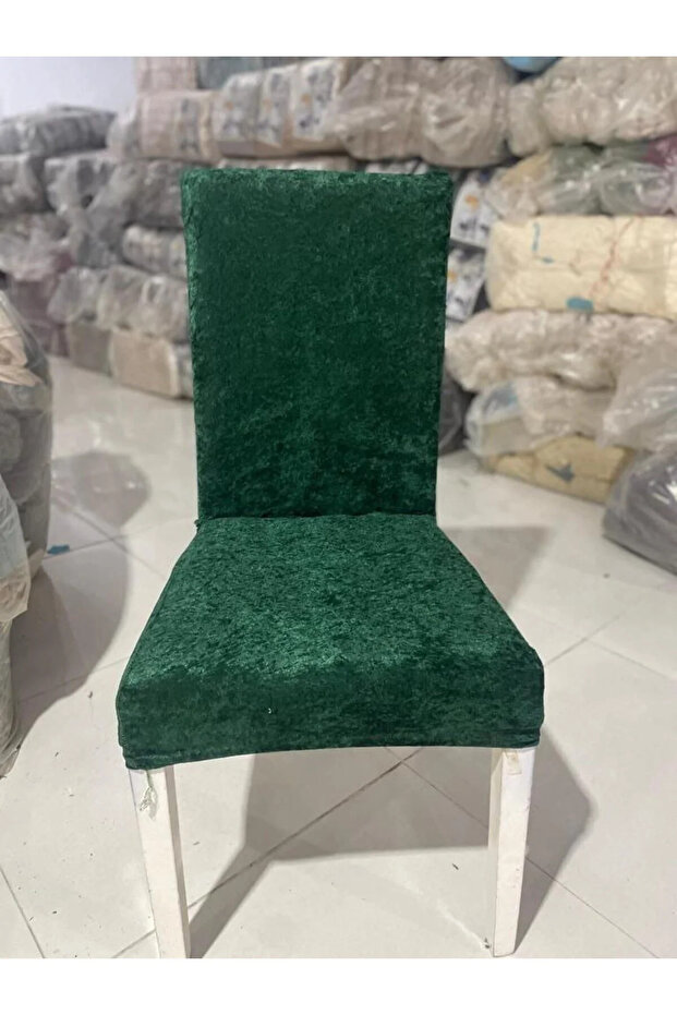 Velvet Chair Cover - Dark Brown 6 Pieces