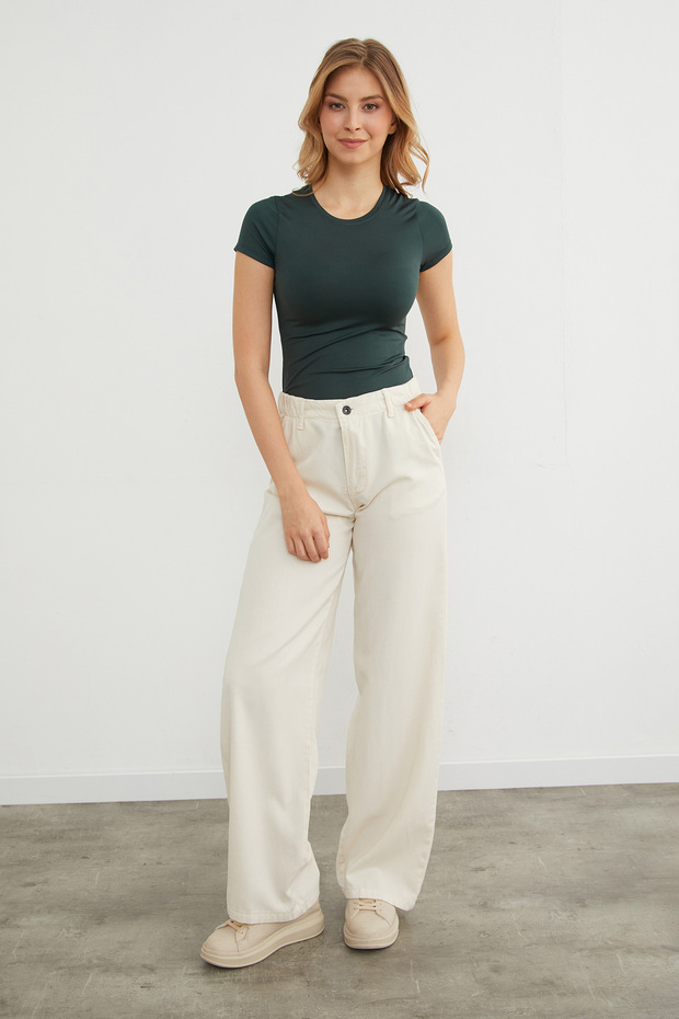 Basic Bisiklet Yaka Çıtçıtlı Body - 5