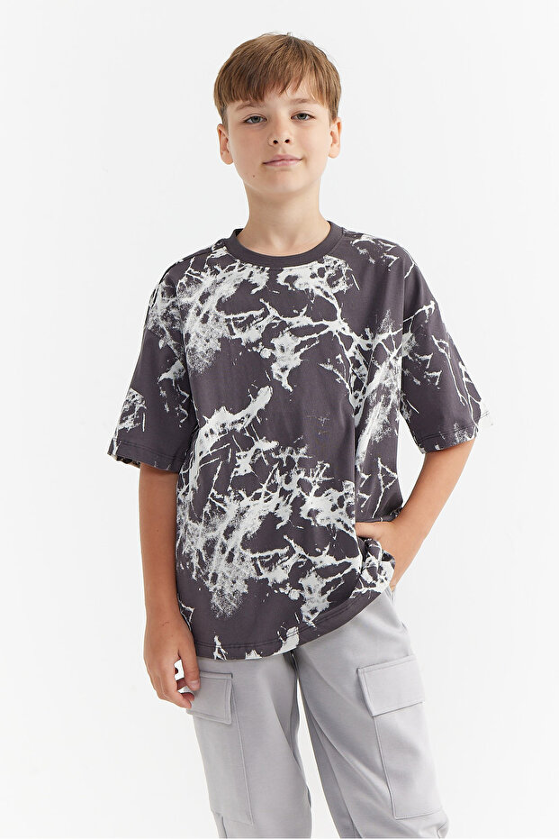 Boy's Tie-Dye Patterned T-shirt