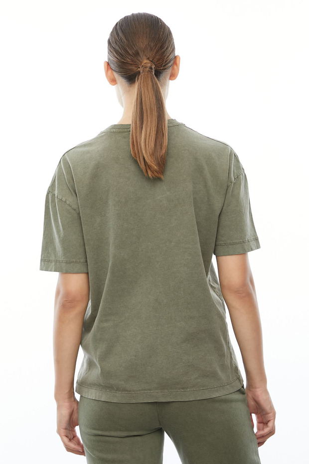Yıkamalı Basic Oversize T-shirt - 7