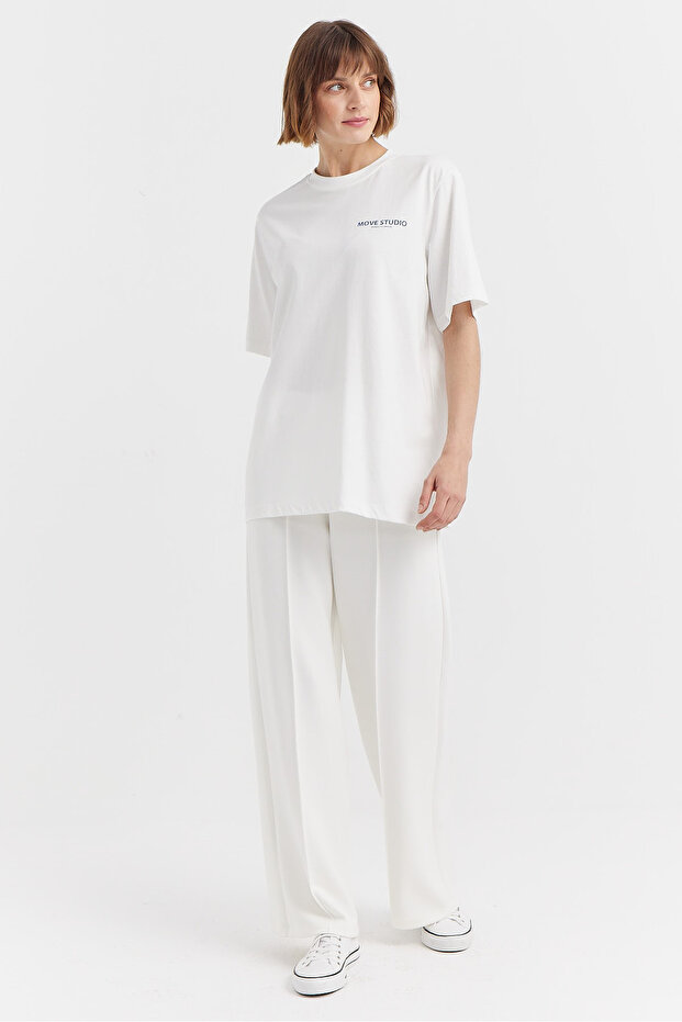 Kadın Pamuklu Basic T-shirt - 4