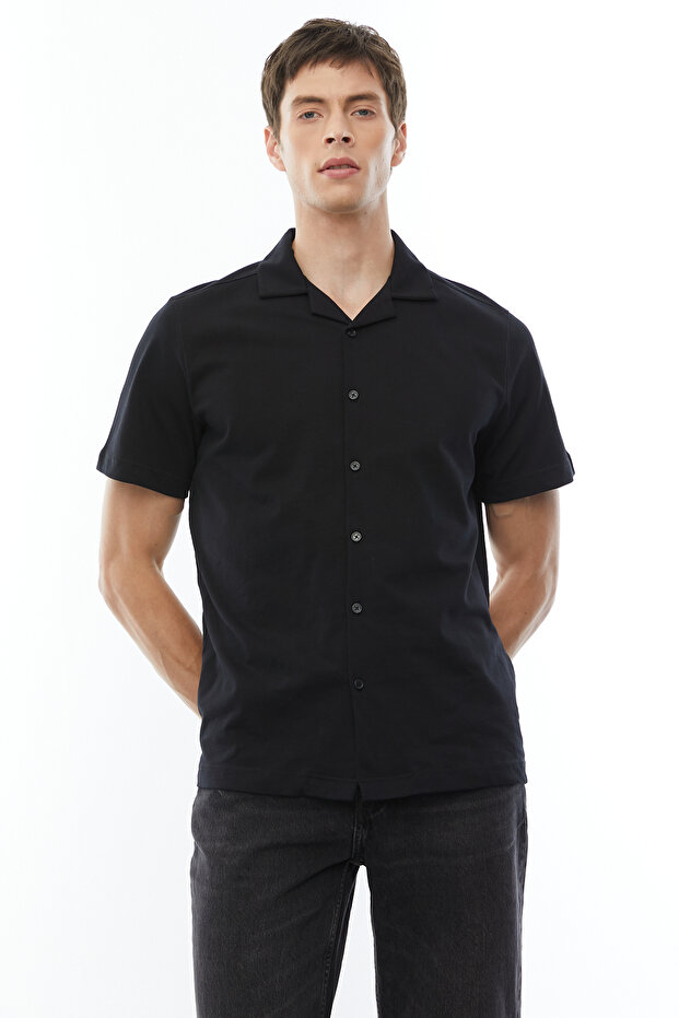 Regular Devrik Yaka Gömlek - 2