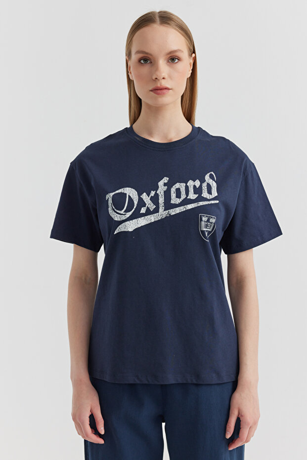 Kadın Baskılı Basic T-shirt - 1