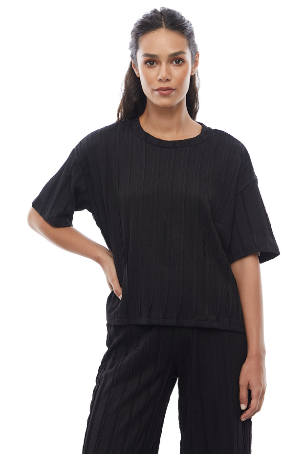 Dikiş Detaylı Bluz - 1