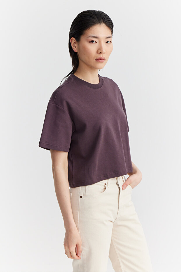 Kadın Kısa Basic T-shirt - 3