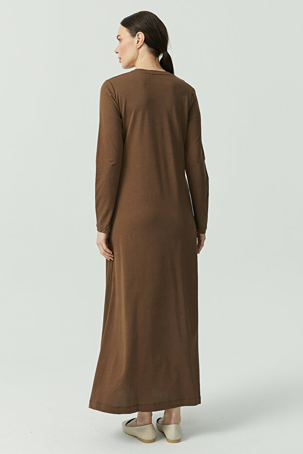 Kadın Uzun Basic Elbise - 6