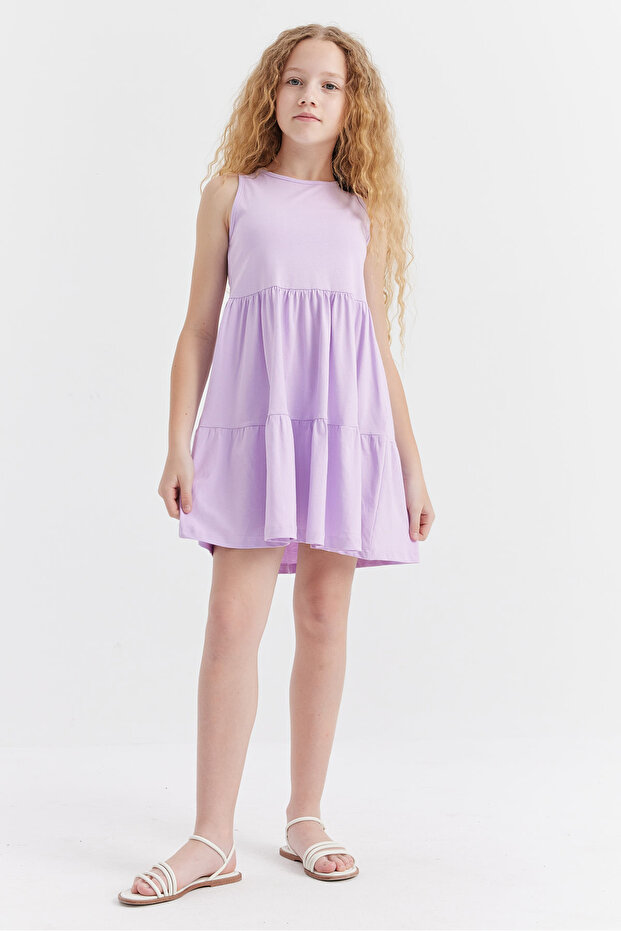 فستان بناتي أساسي برباط - 1