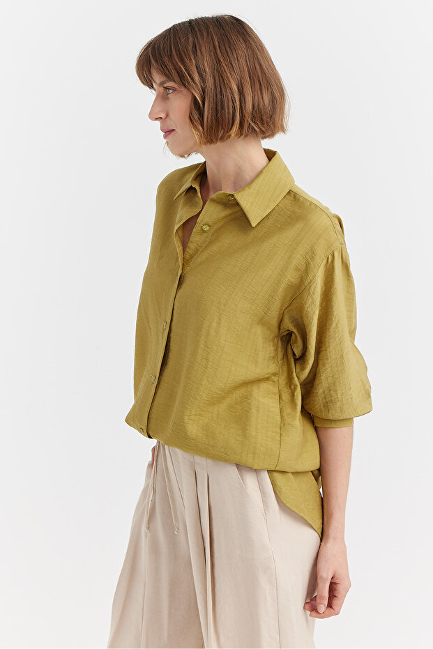 Kadın Oversize Gömlek - 7