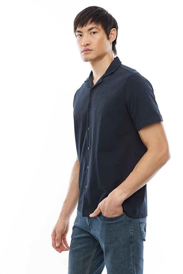 Regular Devrik Yaka Gömlek - 5