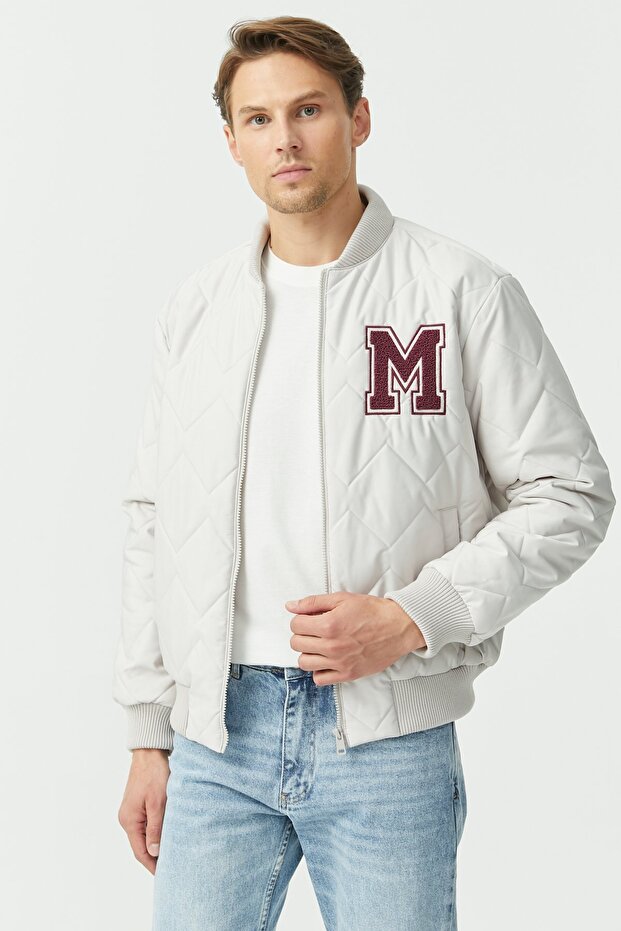 Jachetă bomber brodată pentru bărbați - 2