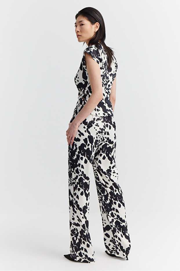 Pantaloni de damă cu model - 3