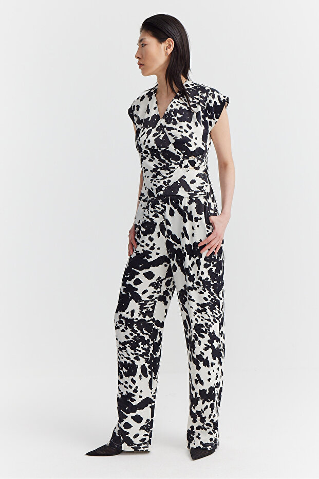 Pantaloni de damă cu model - 6