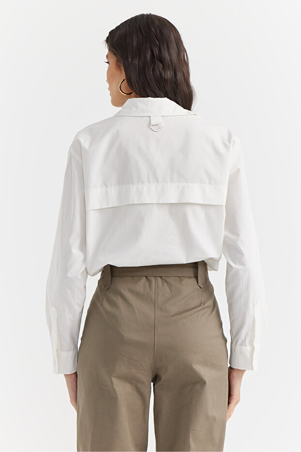 Kadın Pamuklu Gömlek - 8