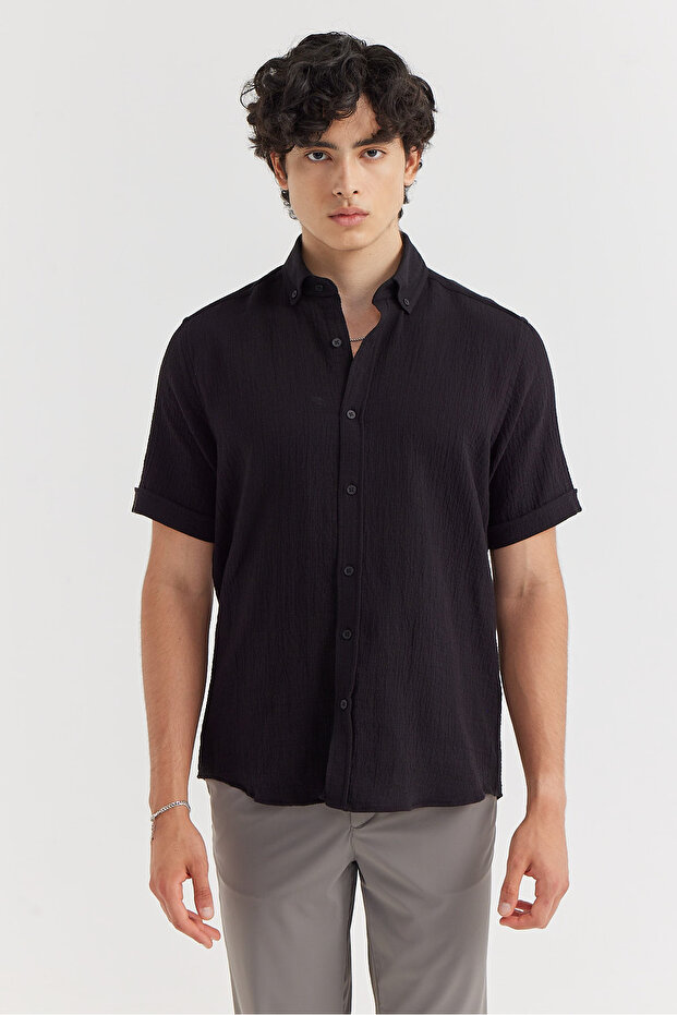 Erkek Regular Dokulu Gömlek - 2