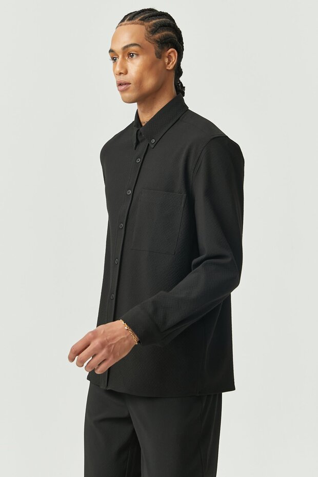 Regular Dokulu Gömlek - 4