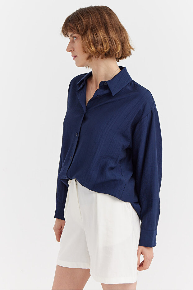 Kadın Oversize Gömlek - 3