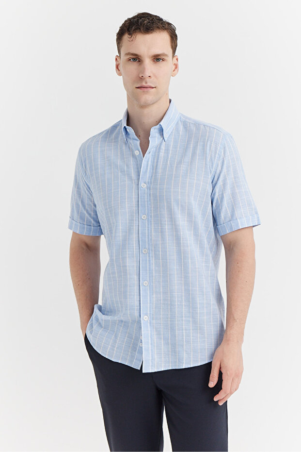 Men's Striped Pattern Shirt - 3