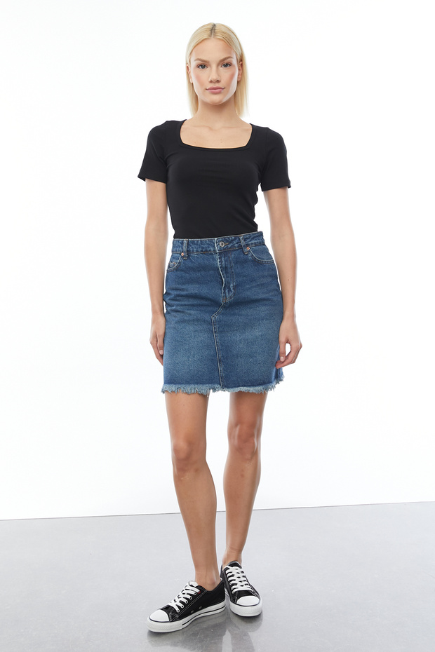 Kare Yaka Basic T-shirt - 5