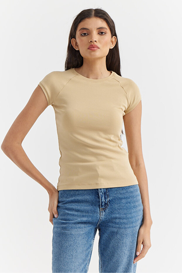 Kadın Dikiş Detaylı Basic Body - 1