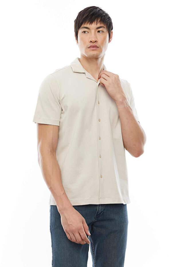 Regular Devrik Yaka Gömlek - 3