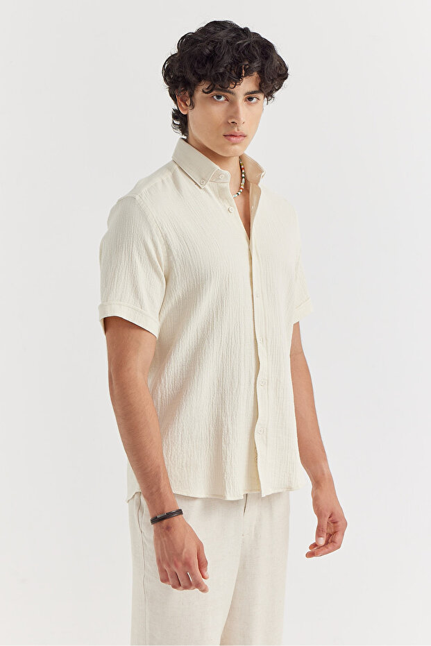 Erkek Regular Dokulu Gömlek - 4