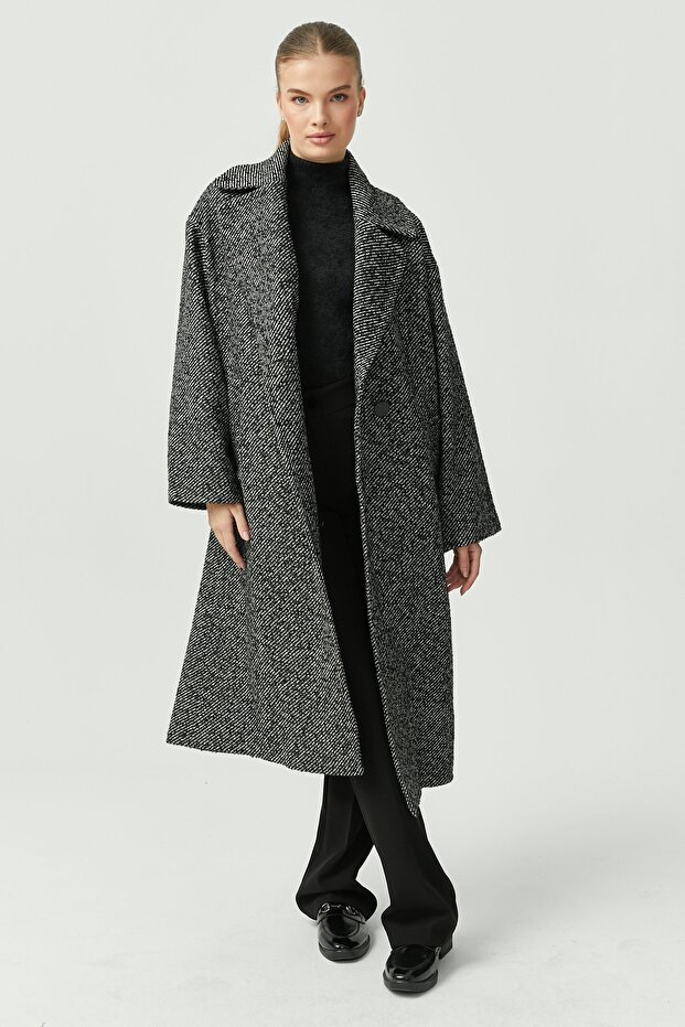 Kadın Regular Buklet Kaban - 4