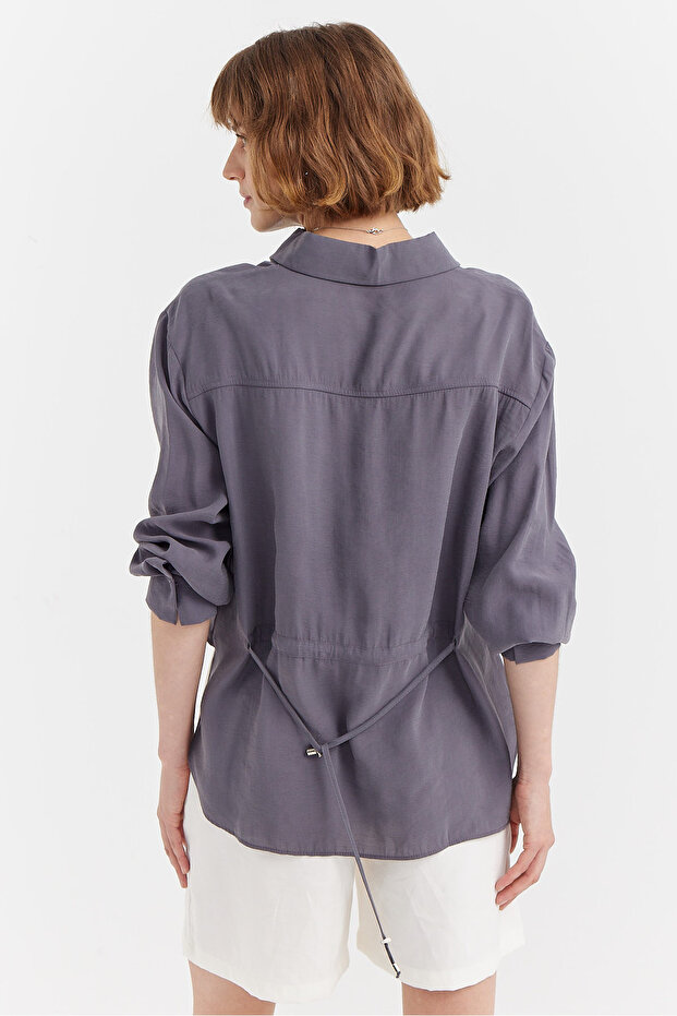 Kadın Yumuşak Dokulu Basic Gömlek - 8