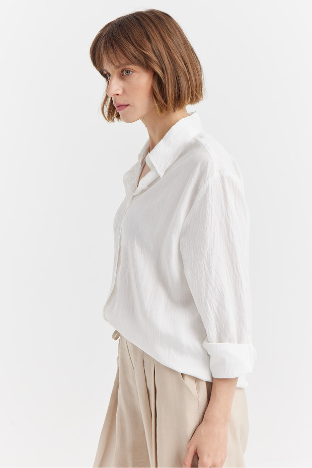 Kadın Oversize Gömlek - 6