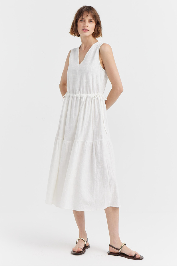 Women's Textured Midi Dress