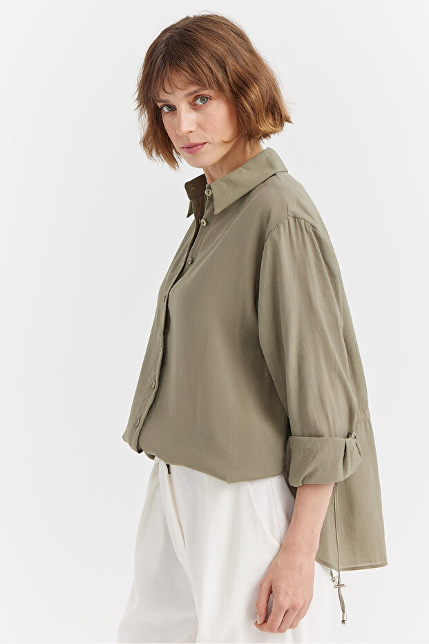 Kadın Yumuşak Dokulu Basic Gömlek - 3