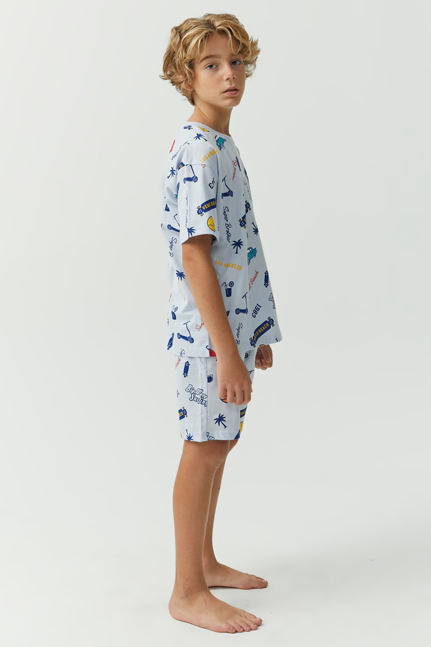بدلة بيجامة مطبوعة للأولاد - 6