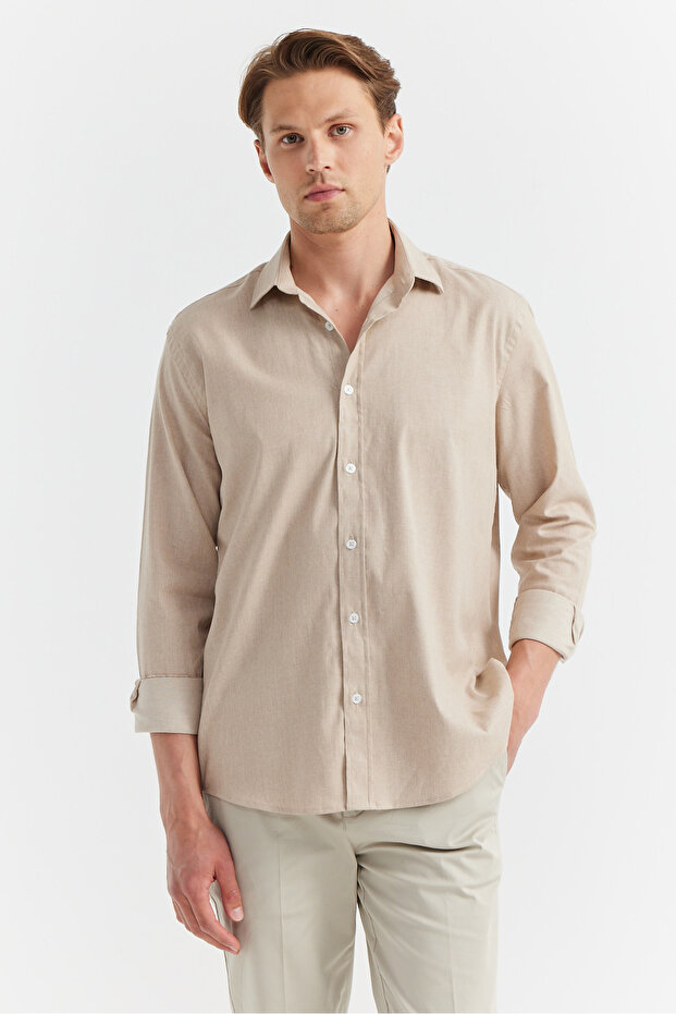 Erkek Regular Gabardin Gömlek - 1